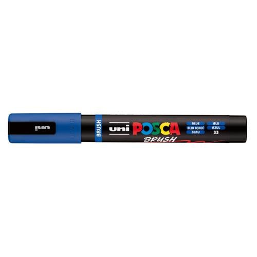 Uni Posca Marker 1-4mm Medium Brush Tip Blue PC-5BR
