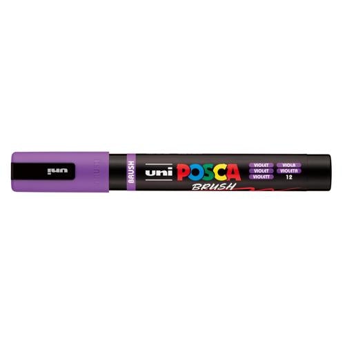 Uni Posca Marker 1-4mm Medium Brush Tip Violet PC-5BR