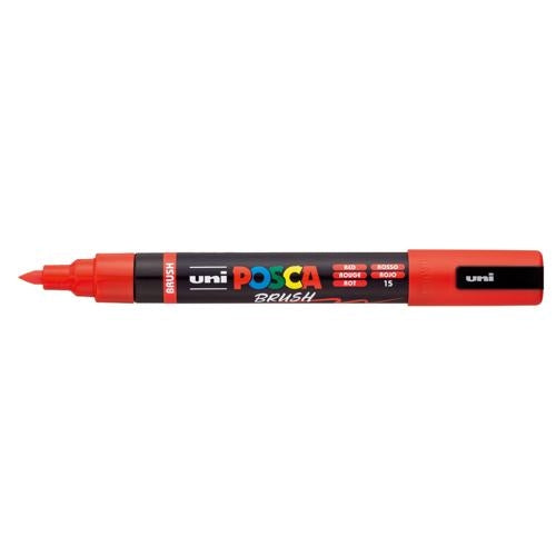 Uni Posca Marker 1-4mm Medium Brush Tip Red PC-5BR