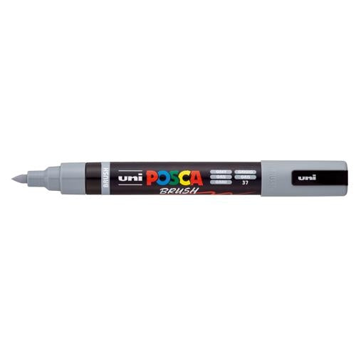 Uni Posca Marker 1-4mm Medium Brush Tip Grey PC-5BR