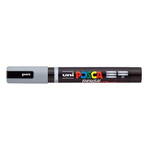 Uni Posca Marker 1-4mm Medium Brush Tip Grey PC-5BR
