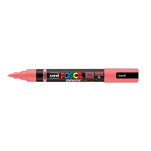 Uni Posca Marker 1-4mm Medium Brush Tip Coral Pink PC-5BR