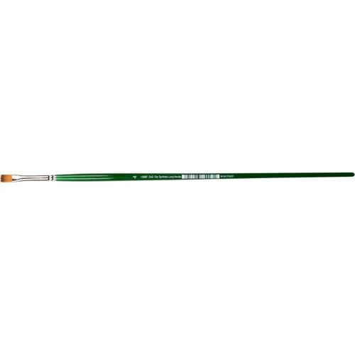 DAS S1068F Synthetic Flat Long Handle Brush #4