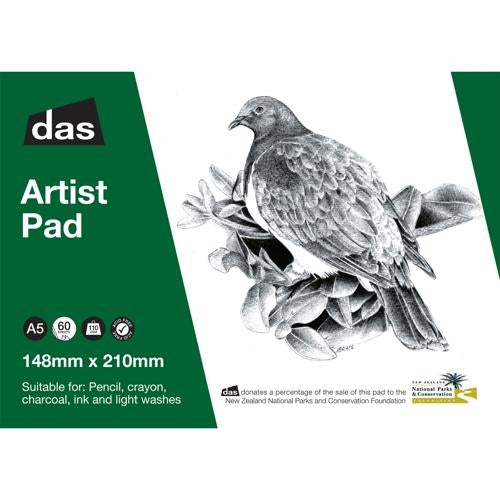 DAS Artists Pad (Woodpigeon) A5 110gsm 60 Sheets