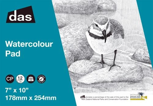 DAS Watercolour Pad (Wrybill) 7x10 300gsm 12 Sheet