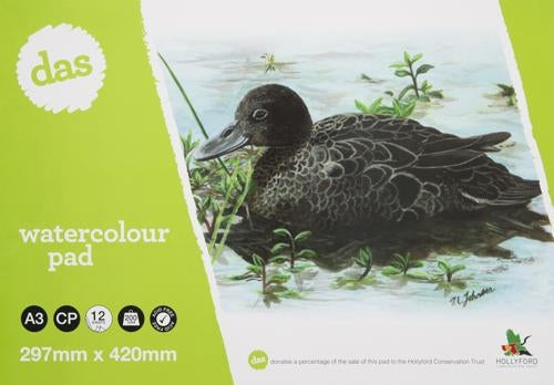 DAS Watercolour Pad (Brown Teal) A3 200gsm 12 Sheets