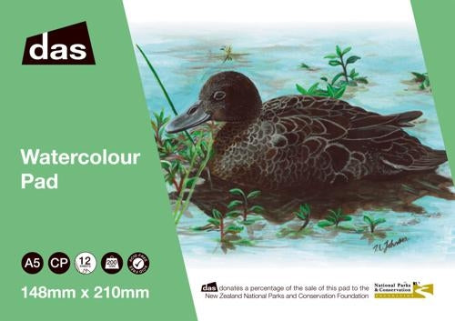 DAS Watercolour Pad (Brown Teal) A5 200gsm 12 Sheets