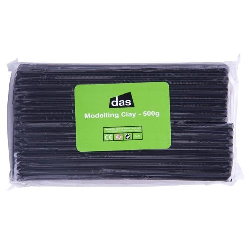 DAS Reuseable Firm Textured Modelling Clay 500gm Black