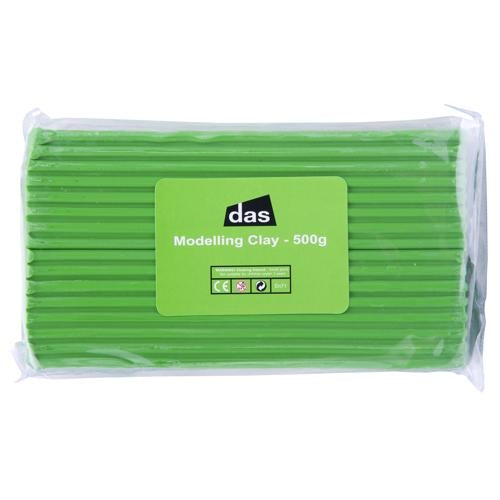 DAS Reuseable Firm Textured Modelling Clay 500gm Green
