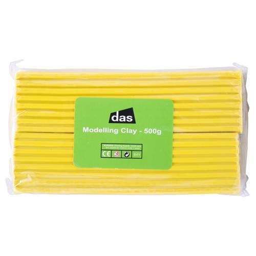 DAS Reuseable Firm Textured Modelling Clay 500gm Yellow