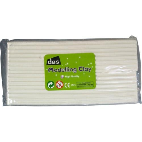 DAS Reuseable Firm Textured Modelling Clay 500gm White