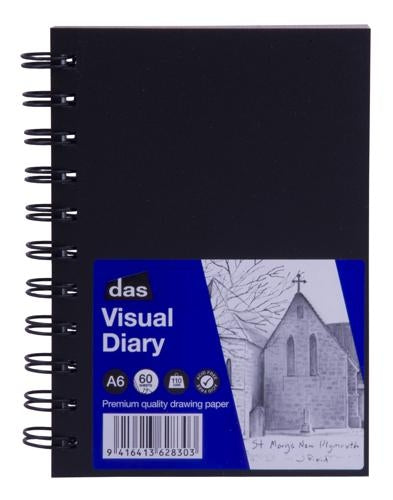 DAS Visual Diary Spiral Bound A6 110gsm 60 Sheets