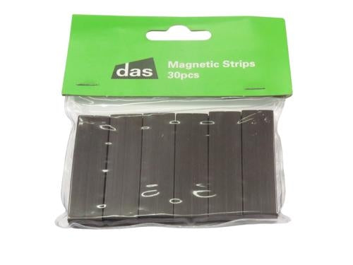 DAS Magnetic Strips Black Pack of 30