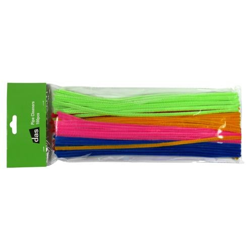 DAS Pipe Cleaners Assorted Colours 30cm Pack of 100