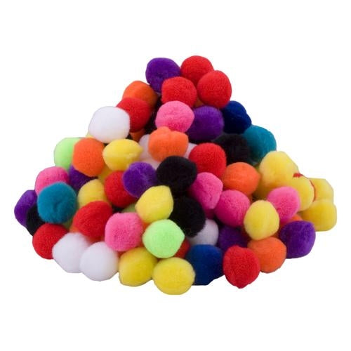 DAS Pom Poms 20mm Assorted Colours Pack of 100