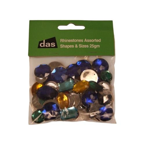 DAS Rhinestones Assorted Shapes & Sizes 25gm
