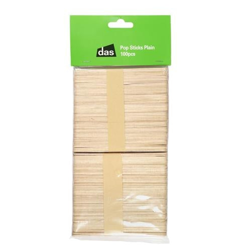 DAS Plain Popsticks Pack of 100