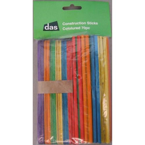 DAS Construction Sticks Coloured Pack of 70