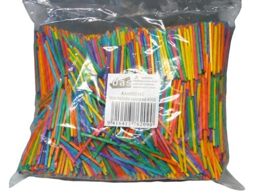 DAS Match Sticks Coloured Pack of 4000