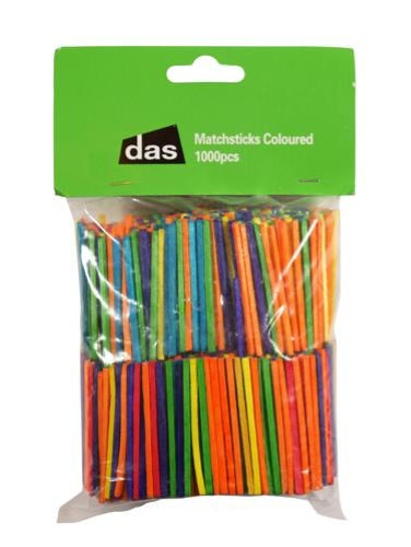 DAS Match Sticks Coloured Pack of 1000