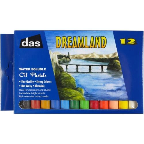 DAS Dreamland Water Soluble Oil Pastels Assorted Colours 12 Pack