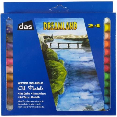 DAS Dreamland Water Soluble Oil Pastels Assorted Colours 24 Pack