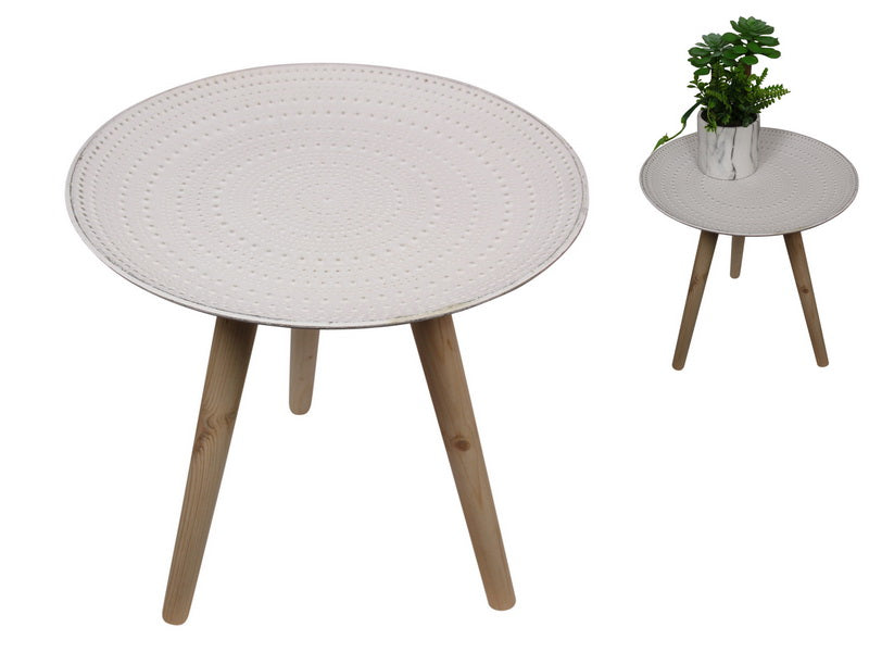 Table with Boho Finish - White MDF (40cm)