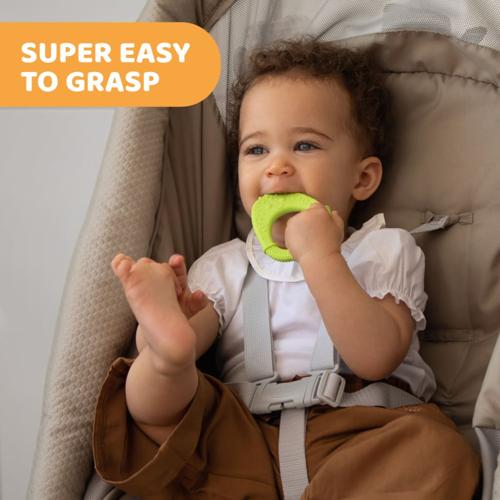 CHICCO TEETHER: ALL SOFT 2M+ LIME GREEN