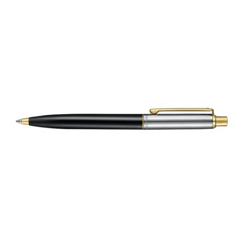 SHEAFFER SENTINEL MATT BLACK/CHRM CAP GOLD TRIM BALLPOINT PEN