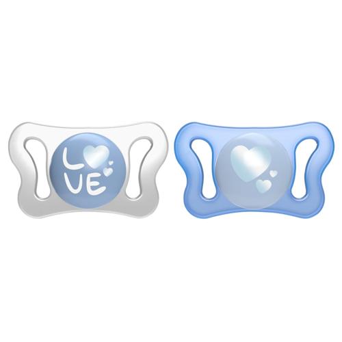 CHICCO SOOTHER:PHYSIO MICRO SIL 0-2M BLUE 2PC