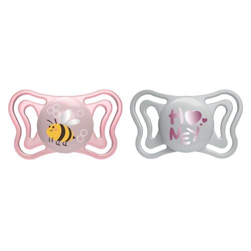 CHICCO SOOTHER: PHYSIO LIGHT PINK SIL 2-6M 2PC
