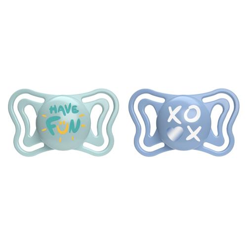 CHICCO SOOTHER: PHYSIO LIGHT BLUE SIL 6-16M 2PC