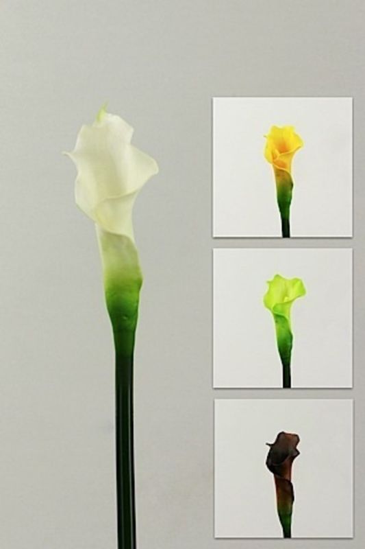 Artificial Small Calla Lily - Lime - Set of 24