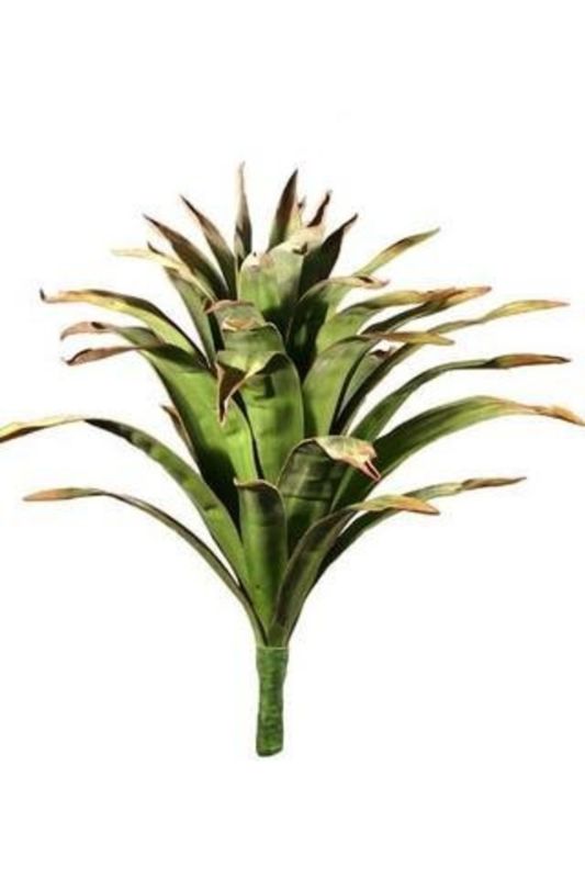 Artificial Short Large Flax - Olive - Set of 2