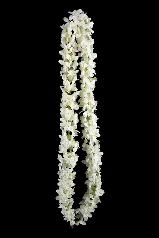 Artificial 360 Degree Floral Garland - White - Set of 6