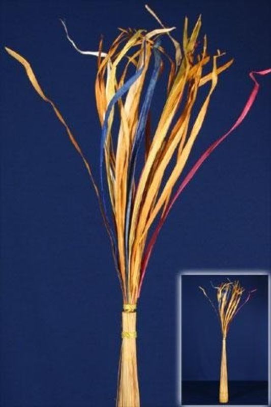 Artificial Coco Bunch Buri - 30 Leaves - Yellow Orange