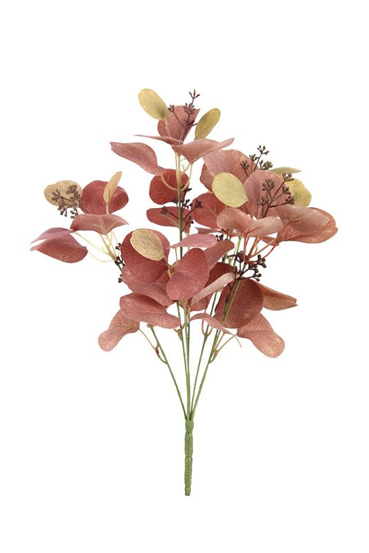 Artificial Eucalyptus Bush - Terracotta - Set of 6