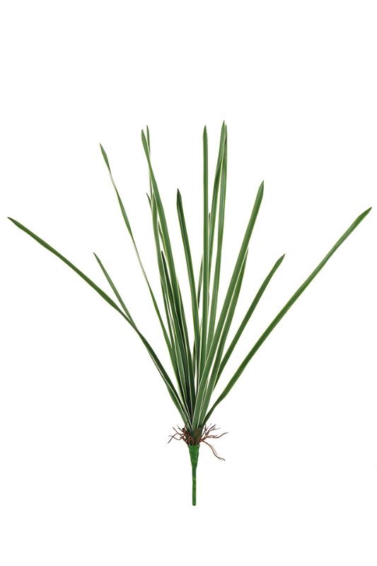 Artificial Flax Leaf Spray (White Edge) (18 Leaves) - Mid Green - Set of 6