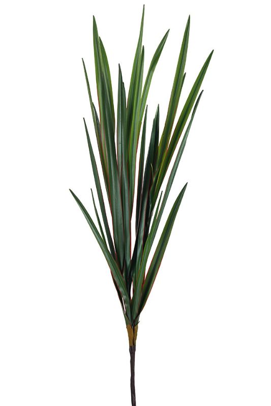 Artificial Flax Leaf Spray (Red Edge) (27 Leaves) - Mid Green