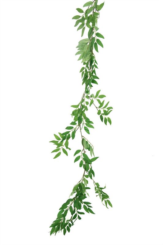 Artificial Eucalyptus Leaf Garland - White