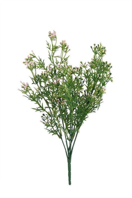 Artificial Flower Bud Spray - White Green - Set of 6