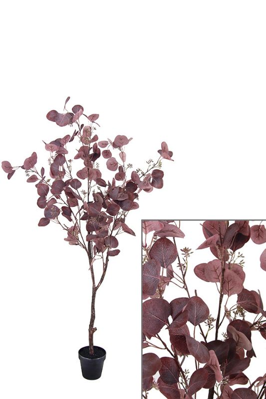 Artificial Small Dollar Gum Tree - Plum