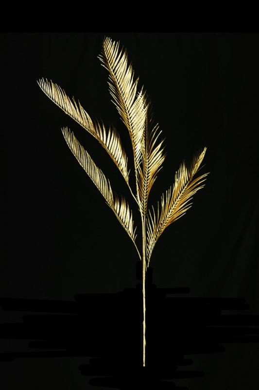 Artificial Cycad Leaf Spray - Gold - Set of 4