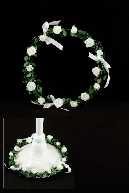 Artificial Mini Rose Wreath - Hunter - Set of 4