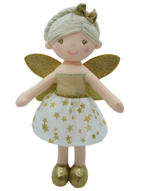 Plush / Soft Toy- Flora Fairy Sparkly Fairy Ragdoll in Gold