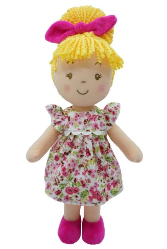 Plush / Soft Toy- Margot Ragdoll Wearing Pink Floral Dress