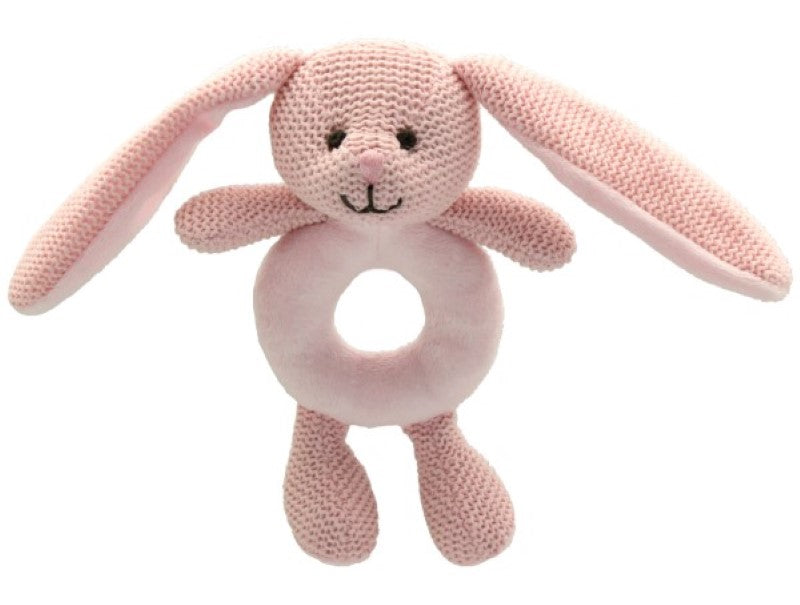 Plush / Soft Toy- Rabbit Rattle Pink