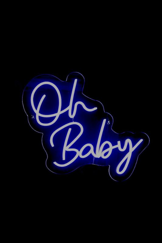 Neon LED Sign - Neon LED 'Oh Baby' - White