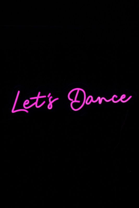 Neon LED Sign - Neon 'Let's Dance' - Cerise