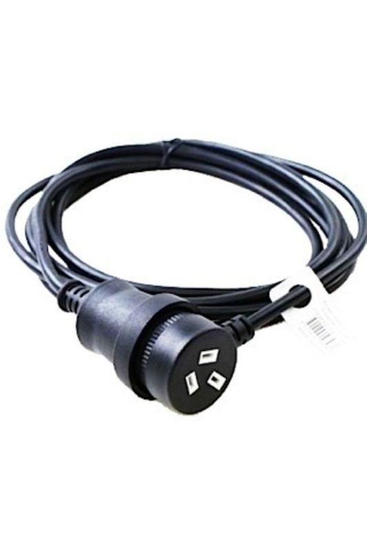 1m 240v Piggy Back Extension Lead - Black